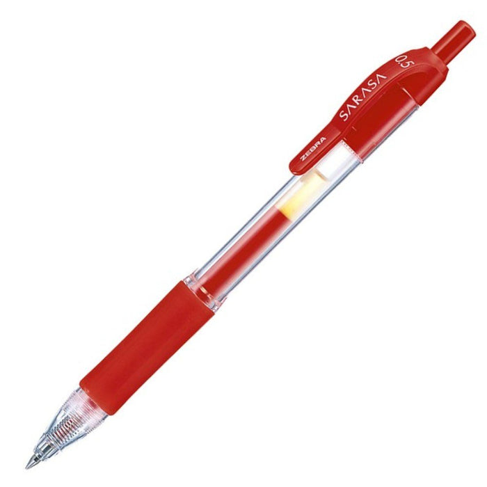 Zebra Sarasa Gel Ballpoint Pen 0.5 mm Red Ink 5 Pieces Pack - Zebra