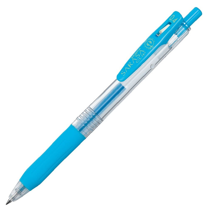 Zebra Sarasa Clip 0.4 Light Blue Gel Ballpoint Pen Pack of 10