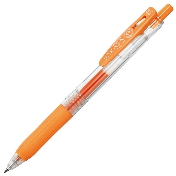 Zebra Sarasa Clip Gel Ballpoint Pen 0.5mm 10-Pack Orange - B-JJ15-OR