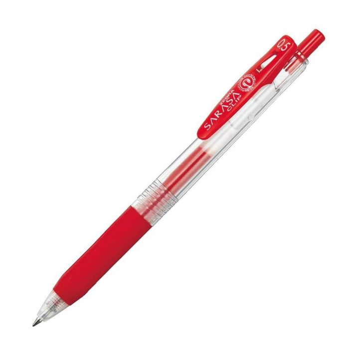 Zebra Sarasa Clip 0.5 Gel Ballpoint Pen Pack of 10 Red Color