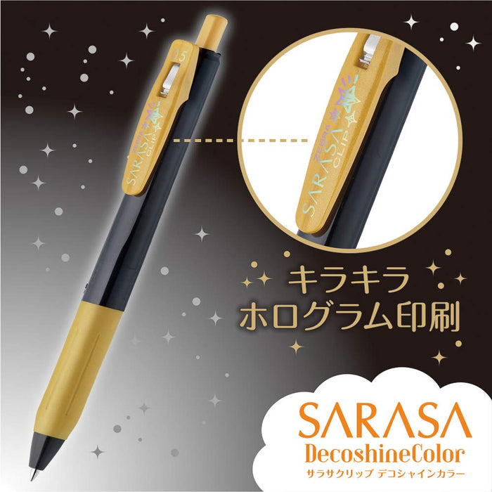 Zebra Sarasa Clip Silver Gel Ballpoint Pen 0.5mm Deco Shine 10 Pieces Pack