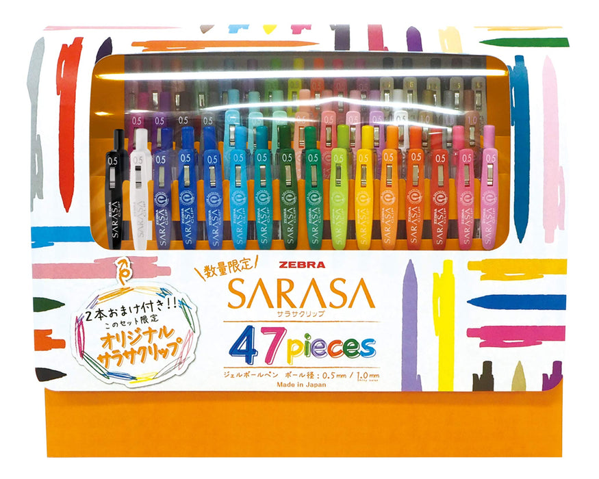 Zebra Sarasa Clip Gel Ballpoint Pen Set of 45 - Zebra JJ15-45C-2OM