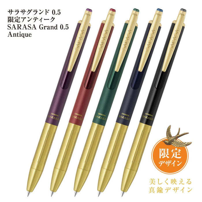 Zebra Sarasa Grand Gel Ballpoint Pen 0.5mm Antique Blue Black Color