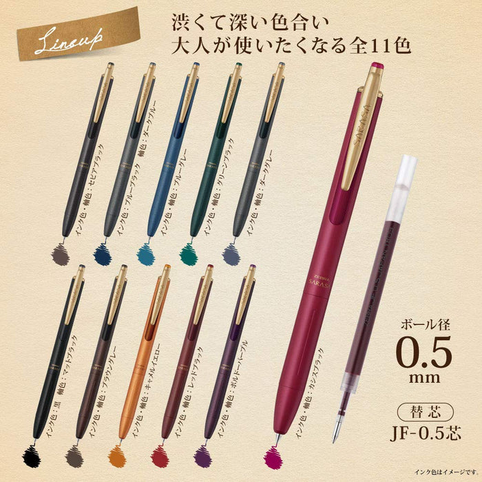 Zebra Sarasa Grand Gel Ballpoint Pen Matte Black 0.5MM