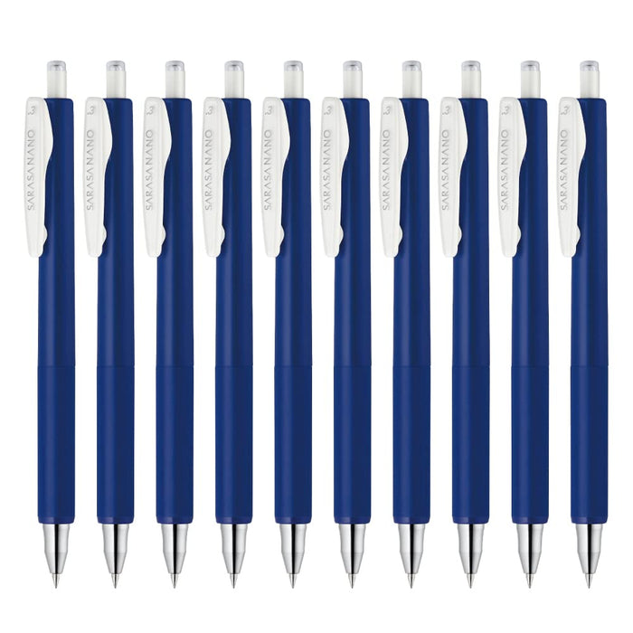 Zebra Blue Sarasanano Gel Ballpoint Pen 0.3mm 10-Pack