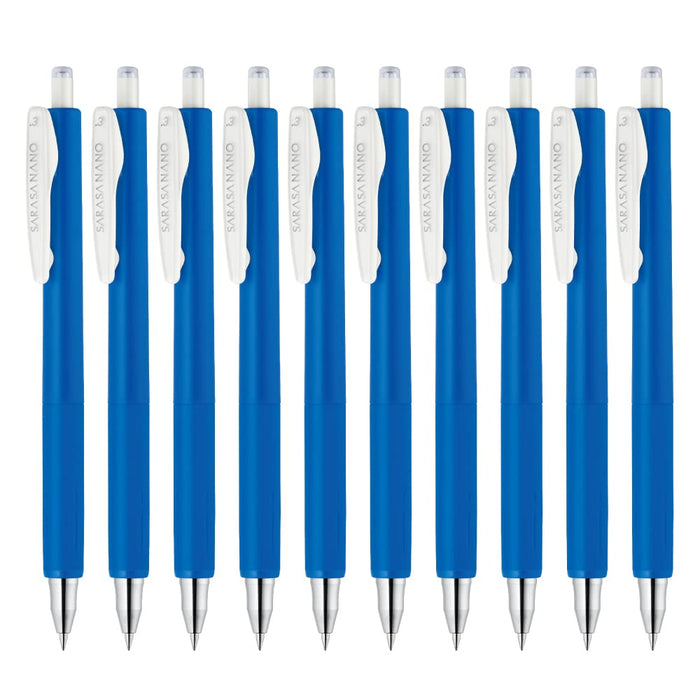 Zebra Sarasanano Gel Ballpoint Pen 0.3mm Cobalt Blue Pack of 10