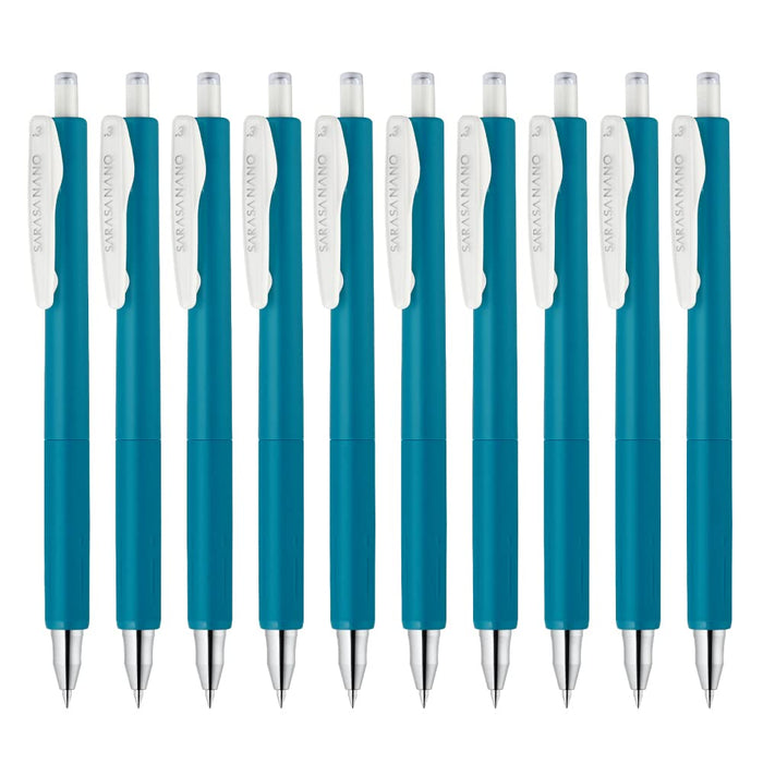 Zebra 10-Piece Sarasanano Gel Ballpoint Pen Set Night Blue 0.3mm