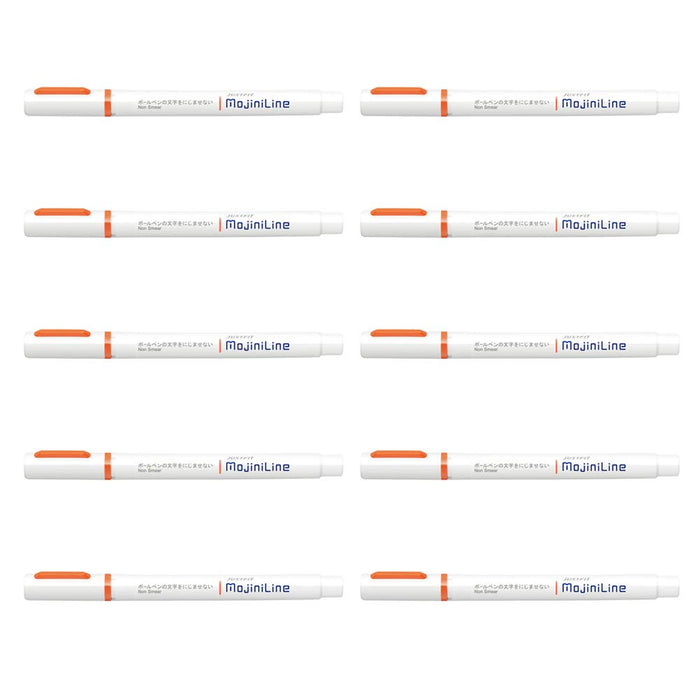 Zebra Mozini Line 螢光筆剛好適合 10 件套橘色 - B-Wks22-Or