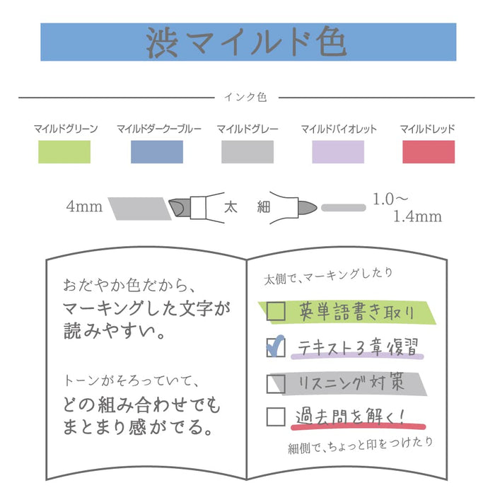 Zebra Mild Liner Highlighter（收敛性温和 NC5 颜色）WKT7-5C-NC-N