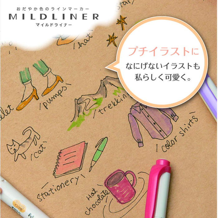 Zebra Mild Lavender Highlighter Pack of 10 B-Wkt7-Mlv Zebra Liner Series