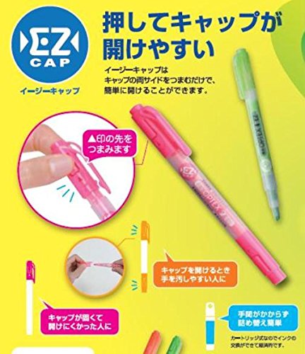 Zebra Optex 2 EZ Highlighter Pack 5 Vivid Colors Perfect for Home School and Office