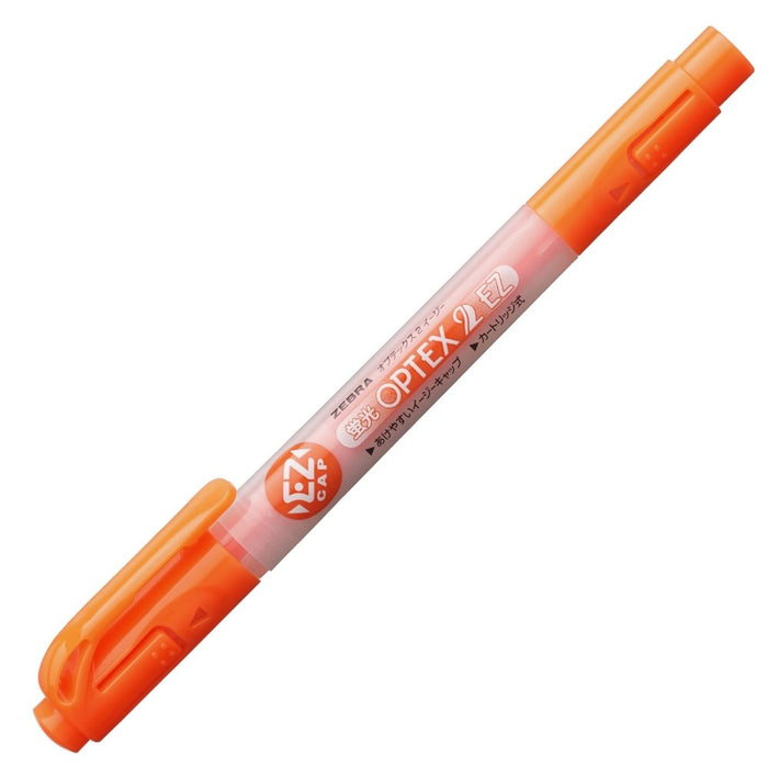 Zebra Optex 2 Ez Orange Highlighter Set - 10 Pieces B-Wkt11-Or Zebra