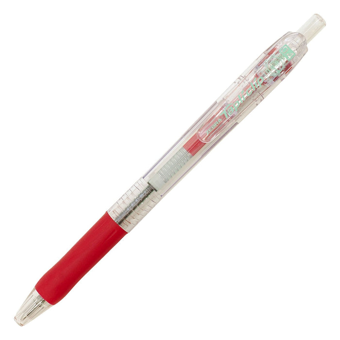 Zebra Knock Type Ballpoint Pen 0.4mm Red Ink - Tapli Clip Edition