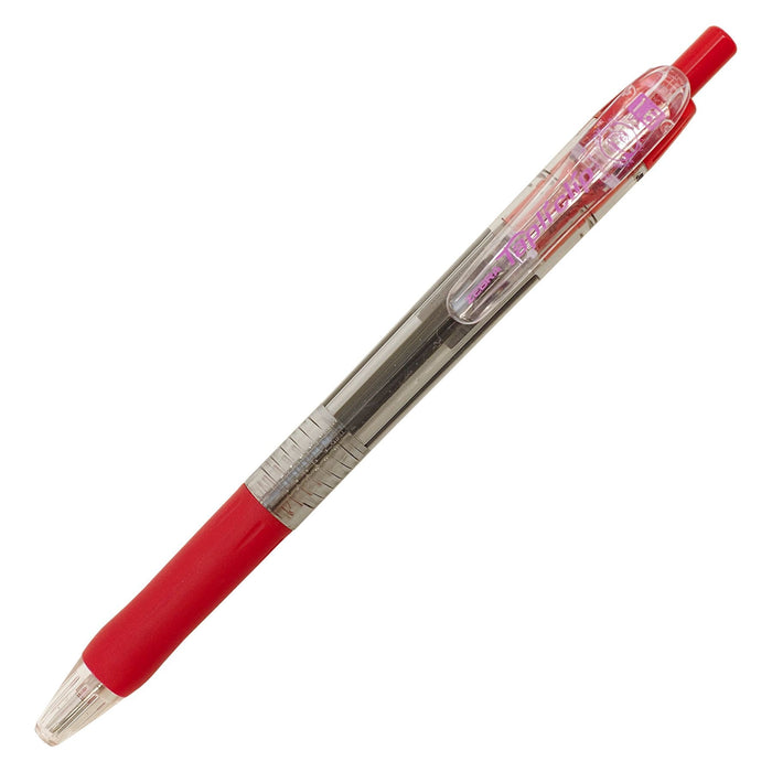 Zebra Knock-Type Tape Clip Ballpoint Pen 1.6mm Red Ink