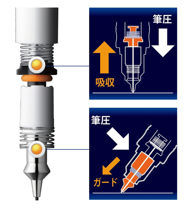 Zebra Delguard 史努比 0.5mm 漫画白色自动铅笔 P-MA89-SN-Q4