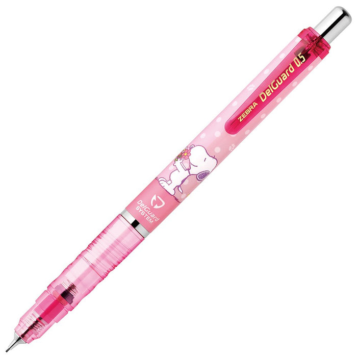 Zebra Snoopy Delguard 0.5 Mechanical Pencil in Pink P-MA89-SN-Q3 Model