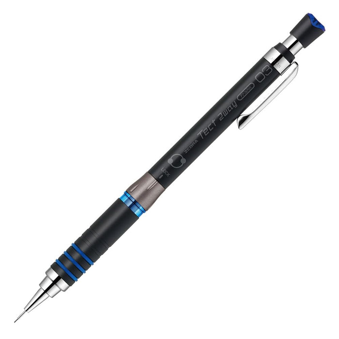 Zebra Tect Two Way Mechanical Pencil 0.3mm Black Blue - MAS41-23-BKB