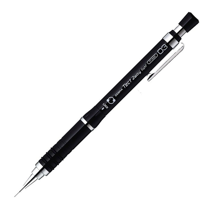 Zebra Tect Two Way Light 0.3 Pure Black Mechanical Pencil Mas42-Pbk