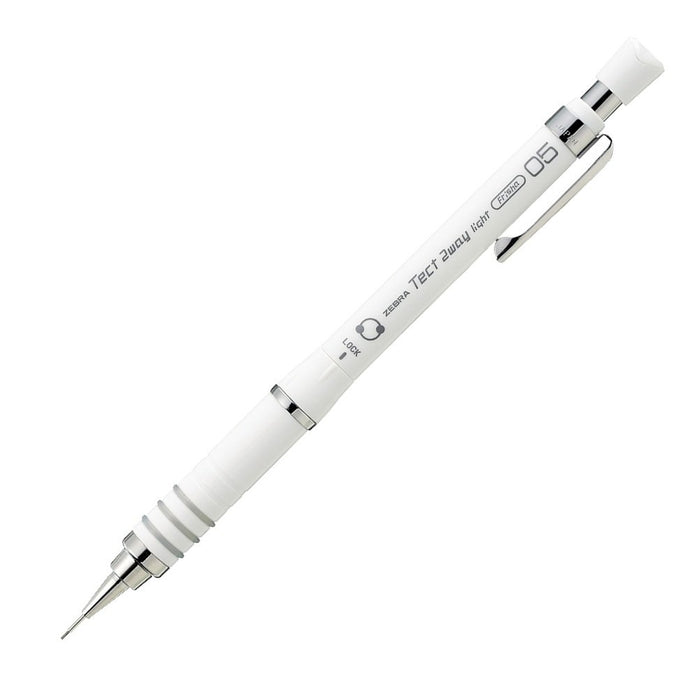 Zebra Tect Two Way Light Mechanical Pencils 0.5 mm White 10 Pieces B-Ma42-W