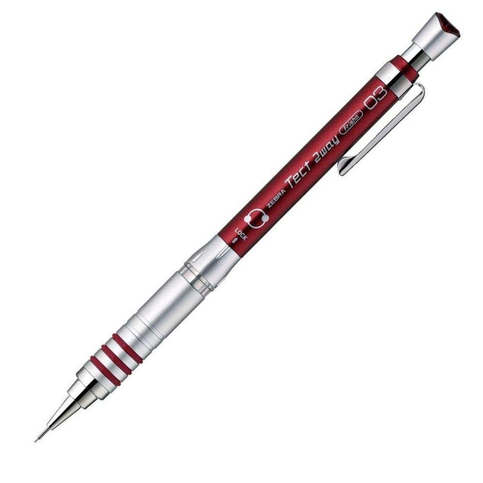 Zebra Tect Two Way 0.3mm Red Mechanical Pencil MAS41-R