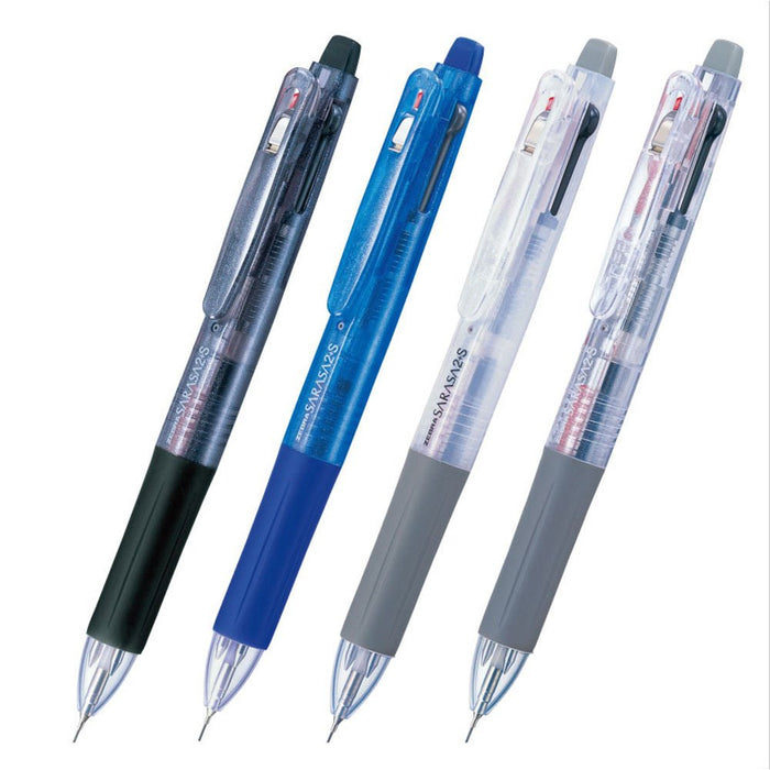 Zebra Multi-Function 2-Color Pen with Sharp Sarasa Blue Pack of 10