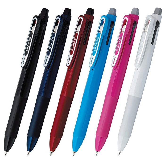 Zebra Multi-Function Pen in Dark Black 2 Color Ink with Sharp Sarasa 2+Sb - SJ2-DBk