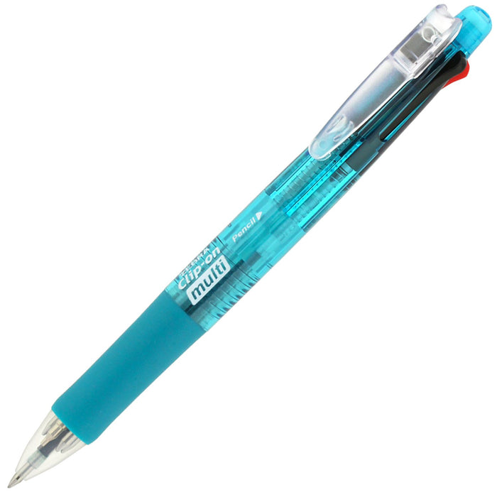 Zebra 4-Color Multifunctional Pen with Sharp Clip-On Light Blue