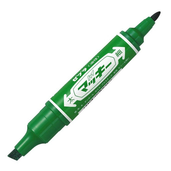 Zebra High Mackie Green Oil Pen B-MO-150-MC-G Pack of 10 Pens