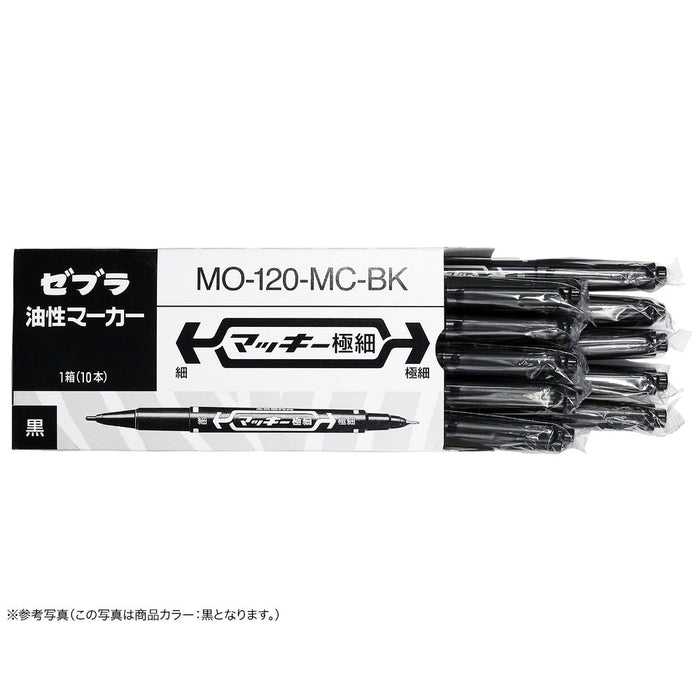 Zebra Mackie Extra Fine Violet Oil Pen 10 Pieces - B-MO-120-MC-PU Series