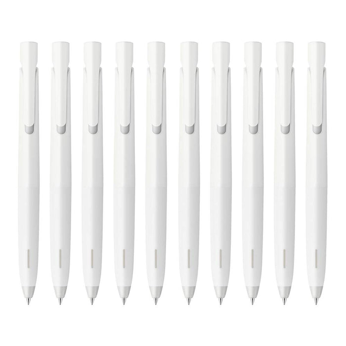 Zebra Bren Oil-Based Ballpoint Pen 0.7 Point Black Ink White Barrel 10 Pack