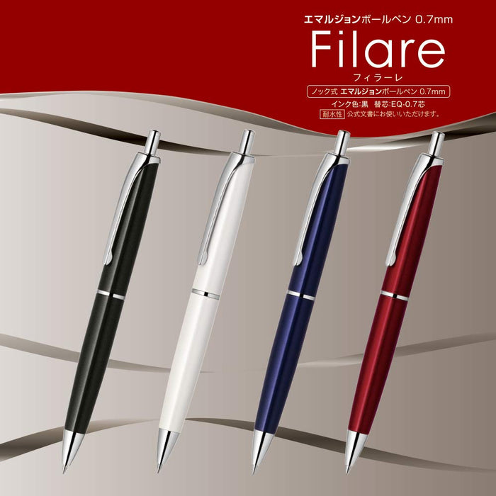 Zebra Fillare Retractable Ballpoint Pen 0.7mm Oil-Based Ink Black P-Ba70-Bk