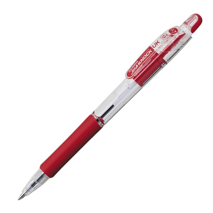 Zebra Gymnock UK Red Ballpoint Pen Oil-Based Ink 0.7mm 10-Pack