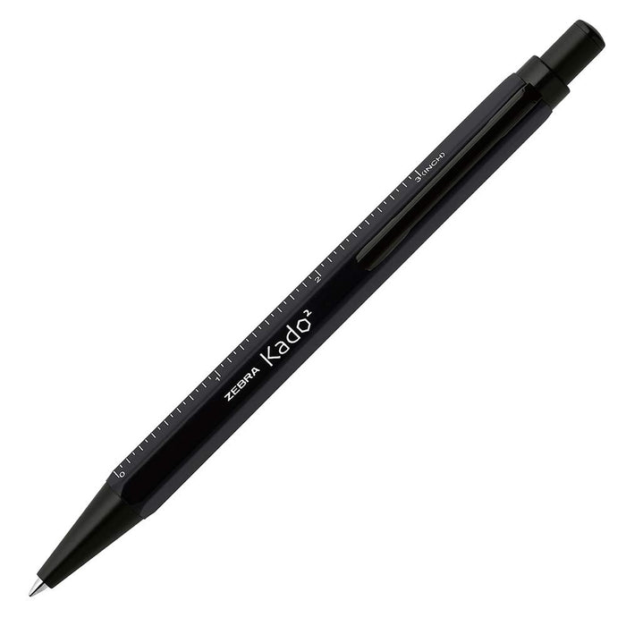 Zebra Kadokado Black Ballpoint Pen 0.7 Oil-Based - Model Ba104-Bk