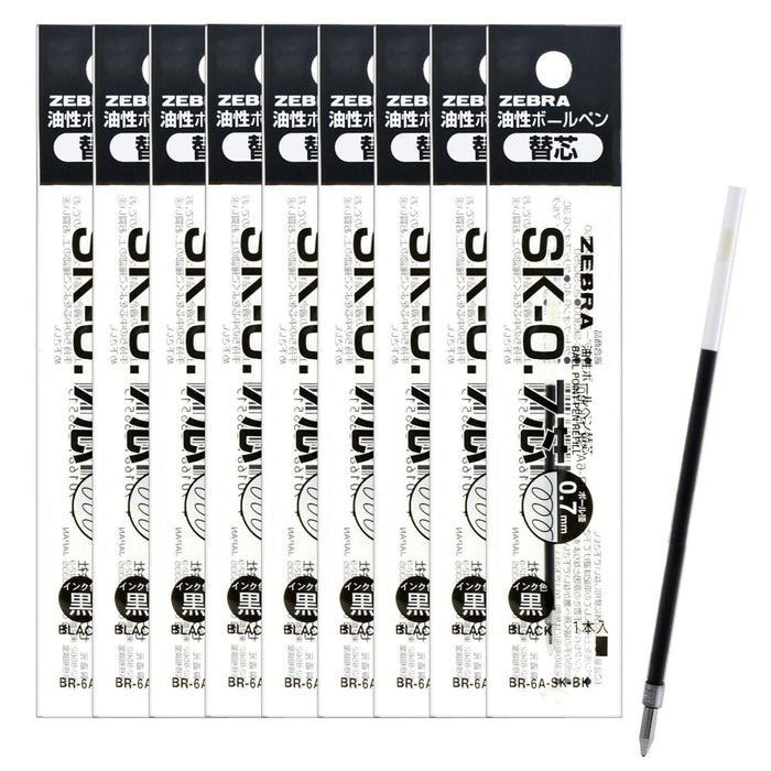 Zebra 10-Pack Black Ink Oil-Based Ballpoint Pen Refill Clip-On SK-0.7 Lead