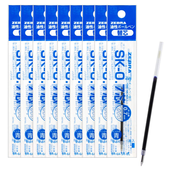 Zebra Blue Ballpoint Pen Refill Oil-Based Clip-On 0.7 Lead Pack of 10