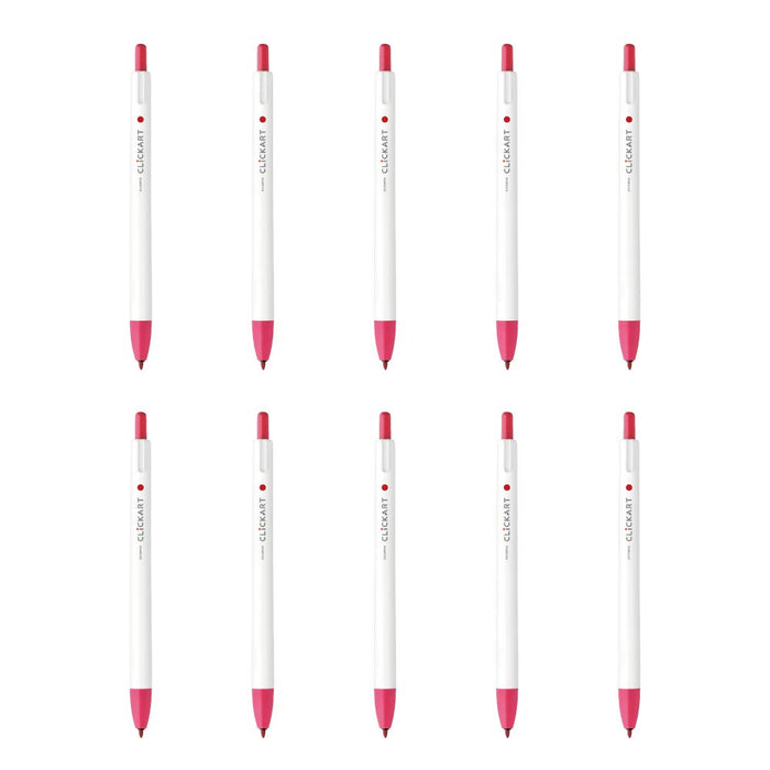 Zebra Clickart Water-Based Baby Red Pen Pack of 10 - B-Wyss22-Bbr Model