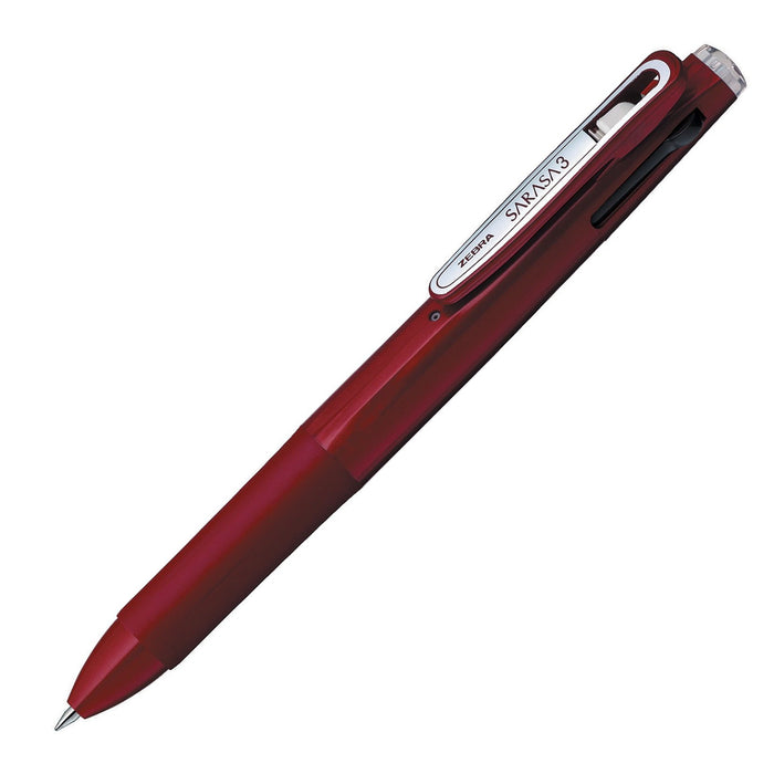 Zebra Sarasa 3B 3-Color Ballpoint Pen 0.5 Tip 10 Pack Red - B-J3J2-R