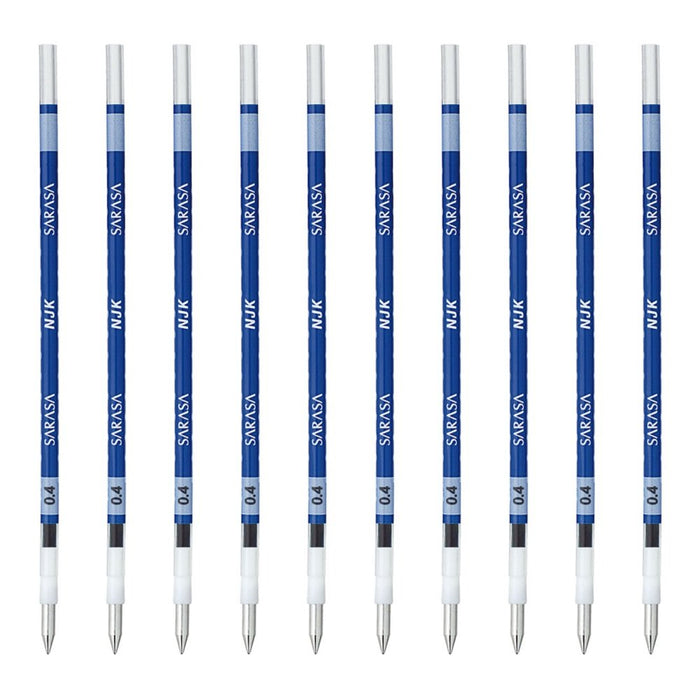 Zebra Prefeel Sarasa 0.4 Lead Ballpoint Pen Refill Blue Ink 10 Pieces Pack