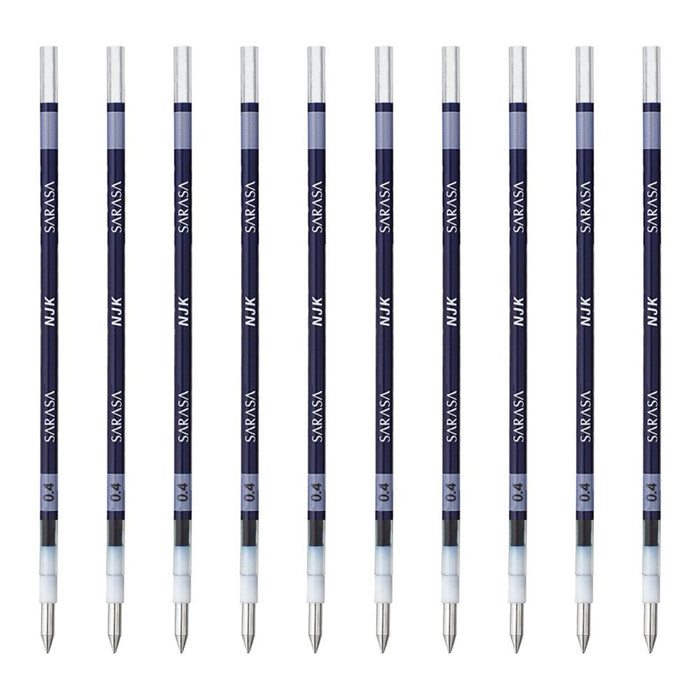 Zebra Prefeel Sarasa Ballpoint Pen Refill Blue Black Njk-0.4 Lead 10 Pieces