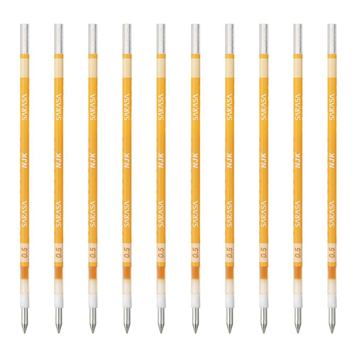 Zebra Prefeel Sarasa Yellow Ballpoint Pen Refill 0.5 Lead 10 Pieces