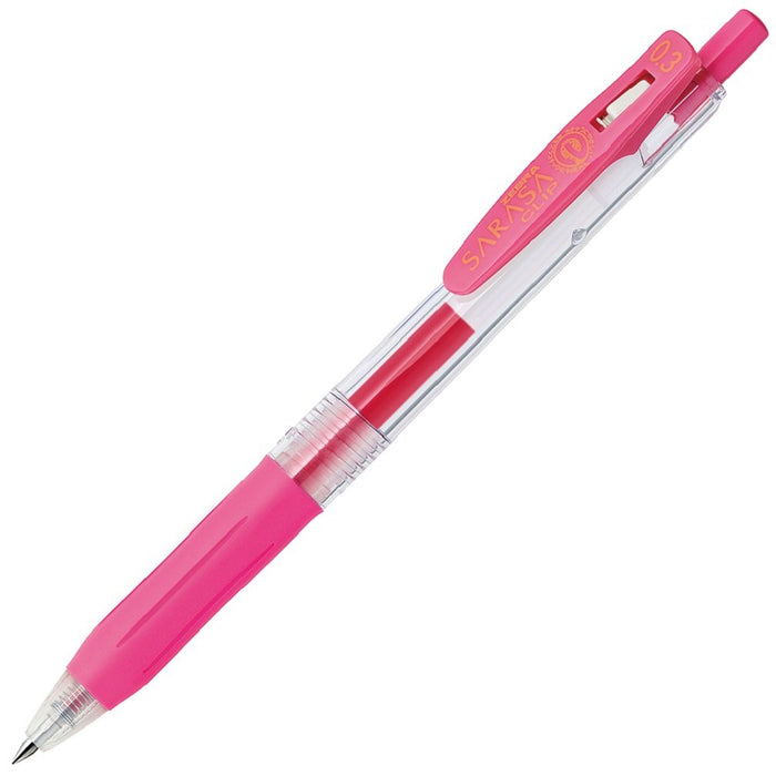 Zebra Sarasa Clip 0.3 Gel Ballpoint Pen - Pink 10 Piece Pack