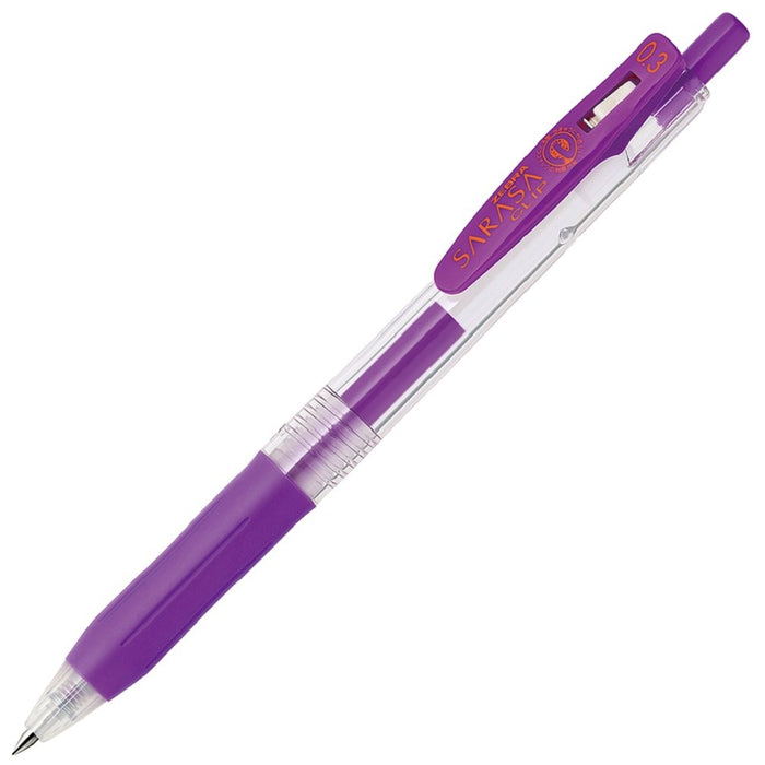 Zebra Sarasa Clip Gel Ballpoint Pen 0.3 Pack of 10 Purple