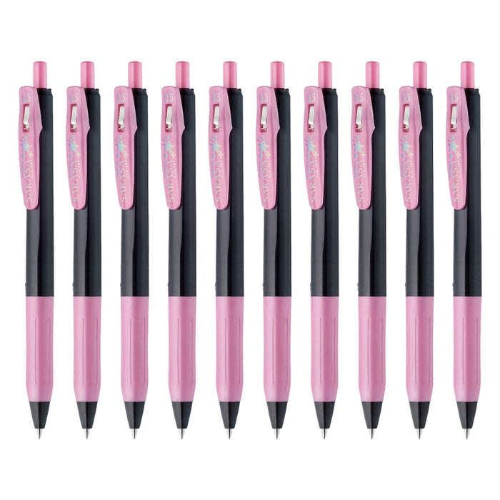 Zebra Sarasa Clip Shiny Pink Gel Ballpoint Pen 0.5mm 10 Piece Pack