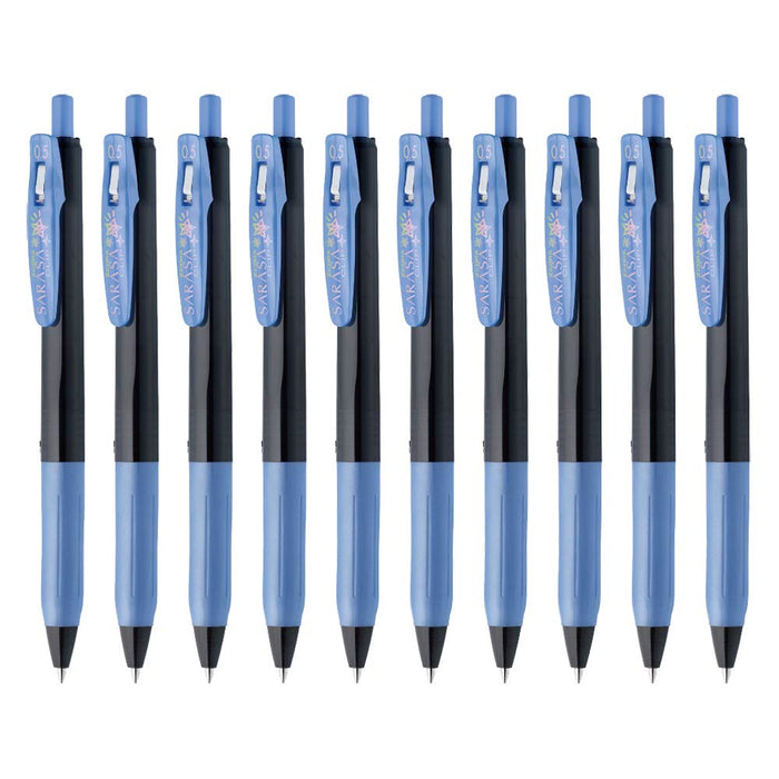 Zebra Sarasa Clip Gel Ballpoint Pen 0.5mm Deco Shine Shiny Royal Blue Pack of 10