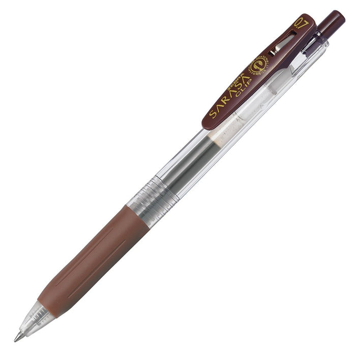 Zebra Sarasa Clip Brown Gel Ballpoint Pen 0.7mm Bulk Set - 10 Pack