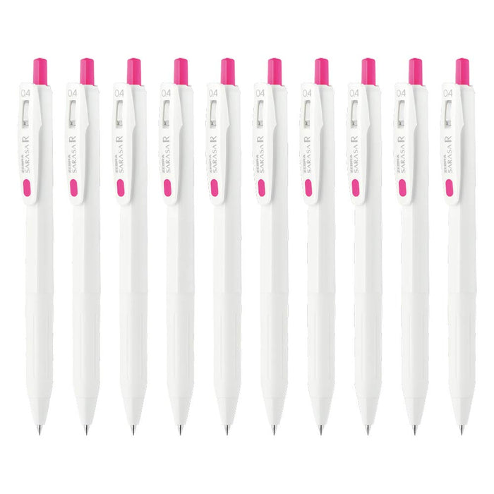 Zebra Sarasa R Gel Ballpoint Pen 0.4mm Set of 10 Pink