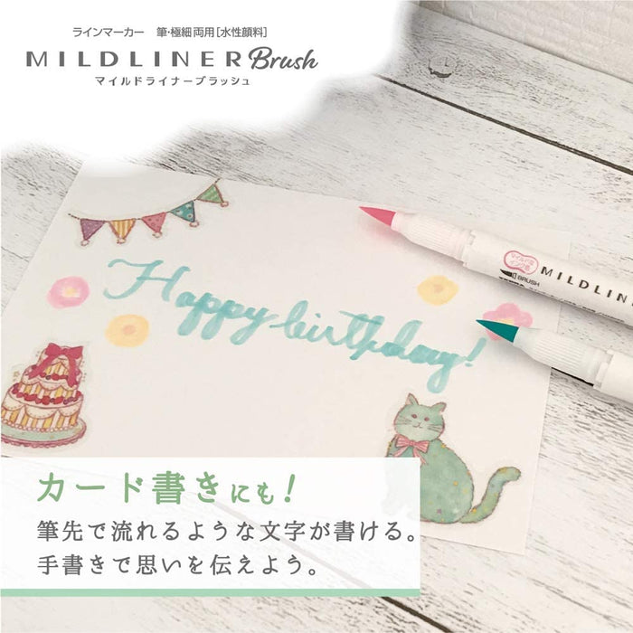 Zebra Mild Liner Highlighter Blush 柔和温和颜色 5 件装 - RC5 WFT8-5C-RC-N