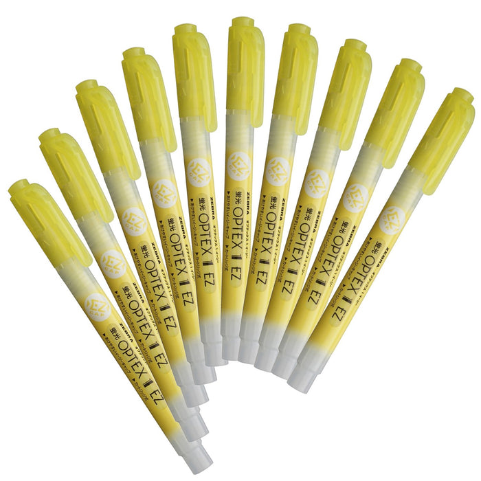 Zebra Optex 1 Ez Yellow Highlighter Pack of 10 - B-Wks11-Y