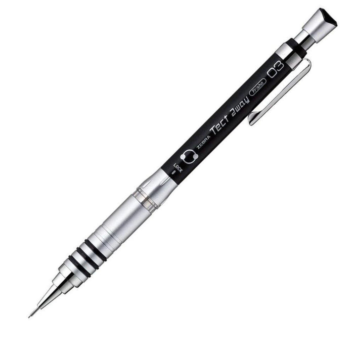 Zebra Tect Two Way Mechanical Pencil Smooth Black MAS41-BK Precision 0.3mm