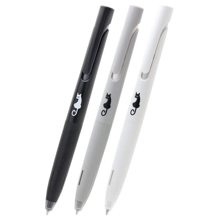 Zebra Oil-Based 0.5mm Ballpoint Pen Blen Monotone Cat Axis Set of 3